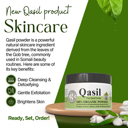 Pure Qasil Powder – Organic Somali Skincare Secret