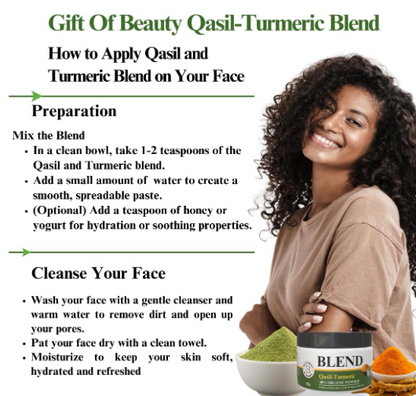 Qasil-Turmeric Blend – Natural Glow Skincare Powder